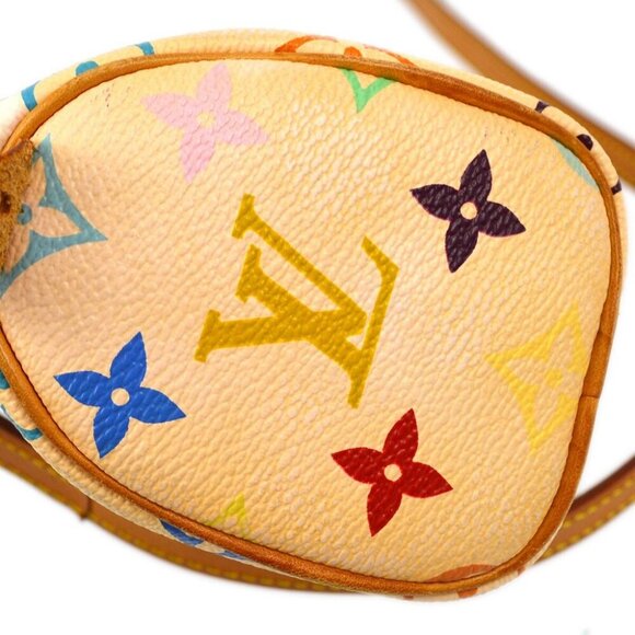 Louis Vuitton White Multicolor Mini Speedy Handbag - Picture 3 of 9